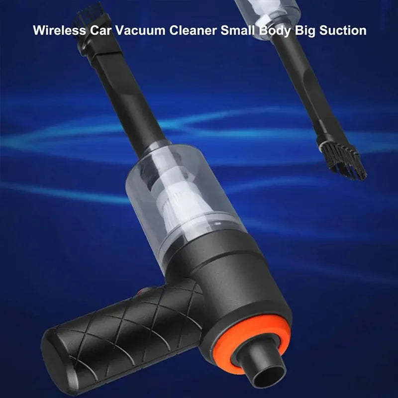 Portable Wireless Car Vacuum Cleaner with 6000Pa Suction Power - Handheld Mini Dust Blower for Home and Vehicle Cleaning