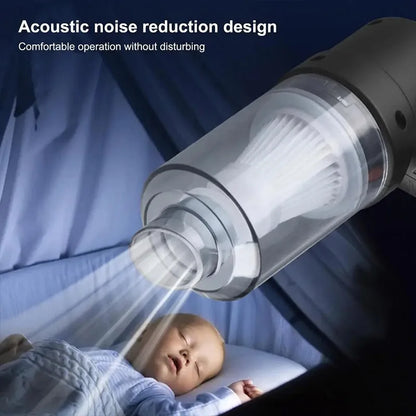 Portable Wireless Car Vacuum Cleaner with 6000Pa Suction Power - Handheld Mini Dust Blower for Home and Vehicle Cleaning